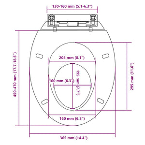Toilettensitz mit Absenkautomatik Weiß Oval