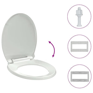 Toilettensitz mit Absenkautomatik Weiß Oval