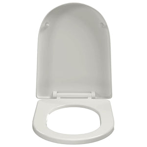 Toilettensitz mit Absenkautomatik Weiß Quadratisch