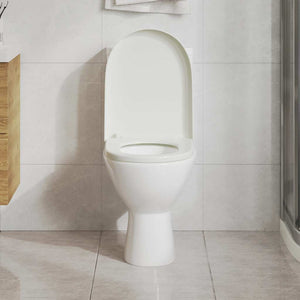 Toilettensitz mit Absenkautomatik und Quick-Release Weiß Eckig
