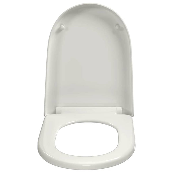 Toilettensitz mit Absenkautomatik und Quick-Release Weiß Eckig