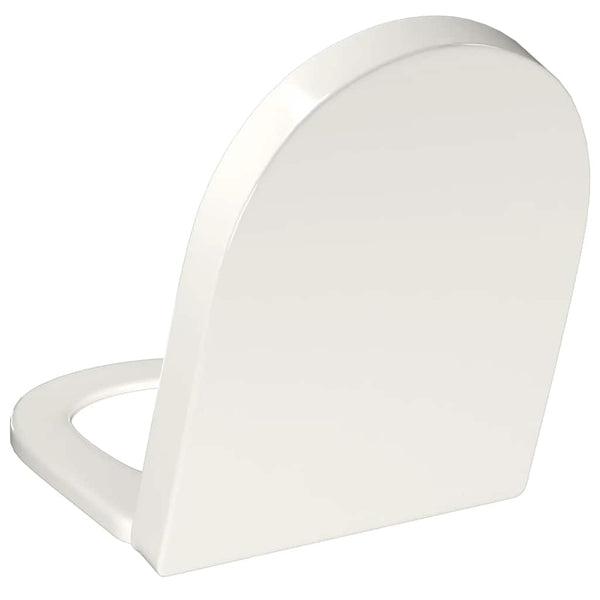 Toilettensitz mit Absenkautomatik und Quick-Release Weiß Eckig
