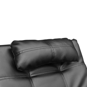 Schwarze Chaiselongue mit Kunstleder-Kissen