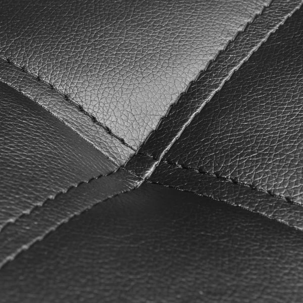 Schwarze Chaiselongue mit Kunstleder-Kissen