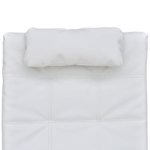 Weiße Kunstleder Chaiselongue mit Kissen