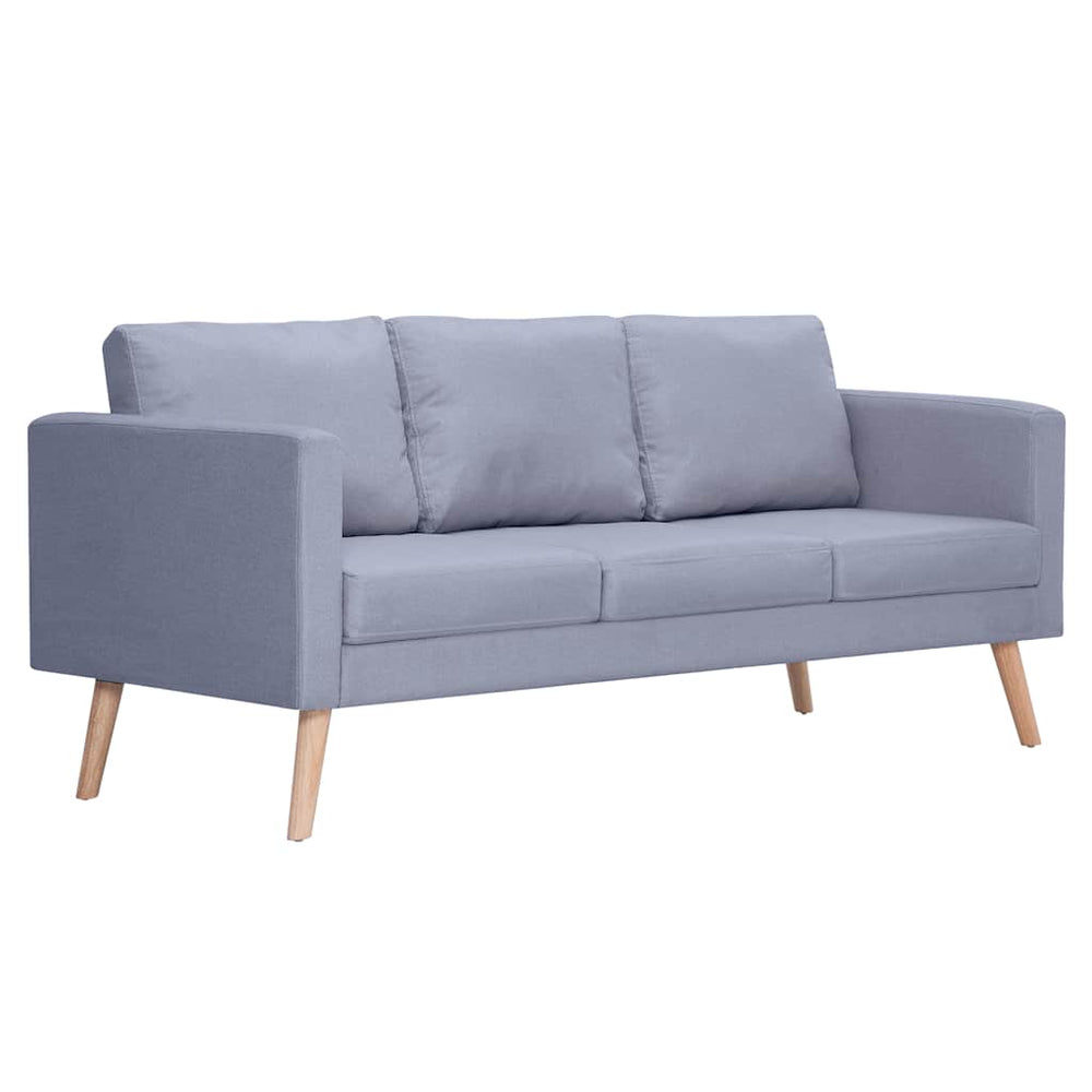 3-Sitzer Sofa Hellgrau Stoff