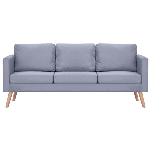 3-Sitzer Sofa Hellgrau Stoff
