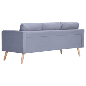 3-Sitzer Sofa Hellgrau Stoff