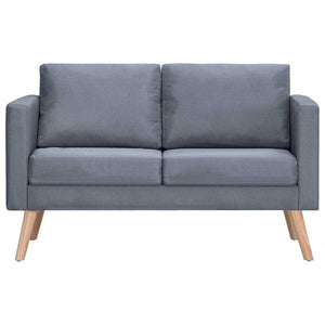 2-Sitzer Sofa Dunkelgrau Stoff