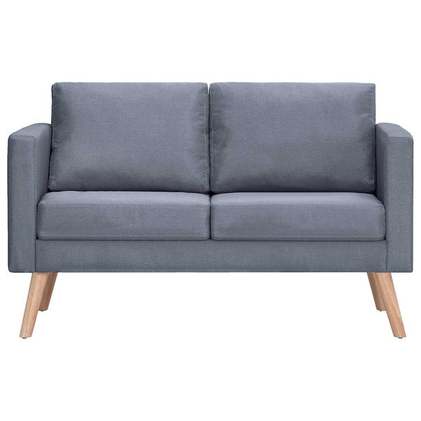 Sofa 2-Sitzer Stoff Dunkelgrau