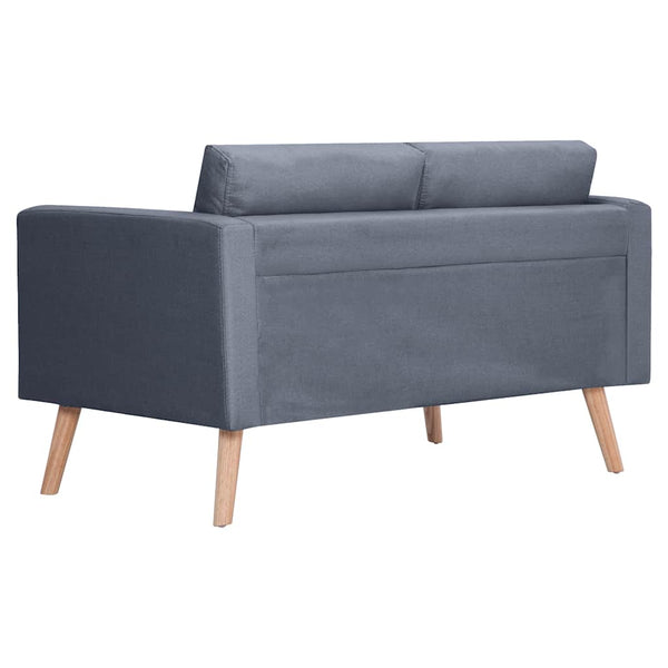 2-Sitzer Sofa Dunkelgrau Stoff