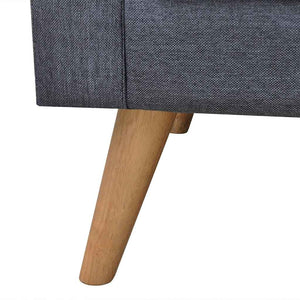 2-Sitzer Sofa Dunkelgrau Stoff