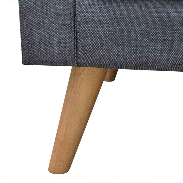 Sofa 2-Sitzer Stoff Dunkelgrau