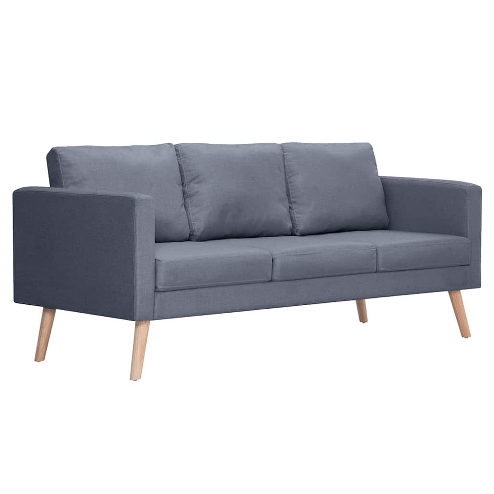 3-Sitzer Sofa Dunkelgrau Stoff