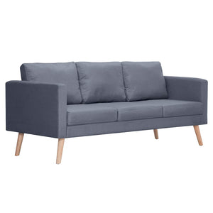 3-Sitzer Sofa Dunkelgrau Stoff