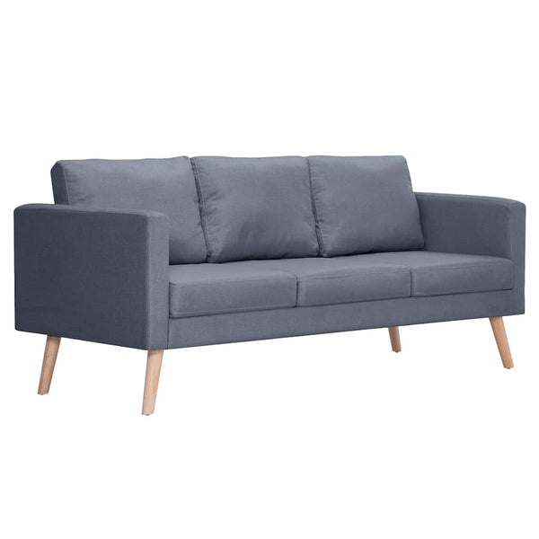 3-Sitzer Sofa Dunkelgrau Stoff