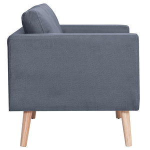 3-Sitzer Sofa Dunkelgrau Stoff