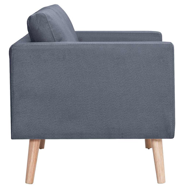 3-Sitzer Sofa Dunkelgrau Stoff