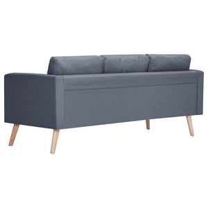 Sofa 3-Sitzer Stoff Dunkelgrau