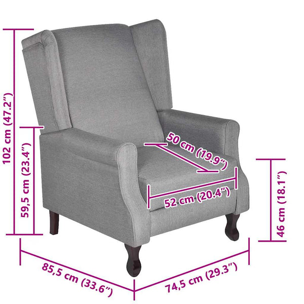 Sessel Grau Stoff