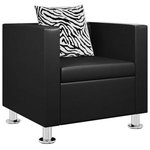 Sessel Schwarz Kunstleder