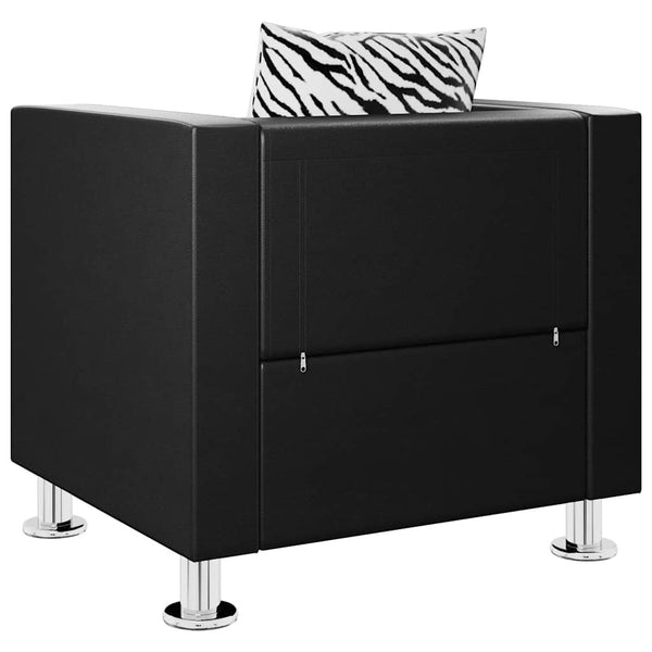 Sessel Schwarz Kunstleder