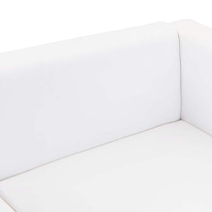 3-Sitzer Sofa Kunstleder Weiß
