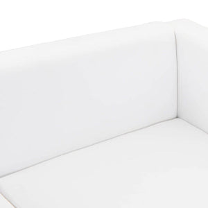 2-Sitzer Sofa Weiß Kunstleder
