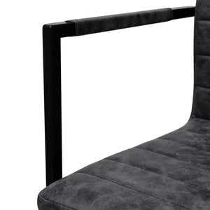 Freischwinger 2er Set Schwarz Kunstleder