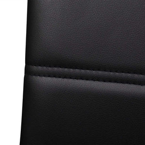 vidaXL Cantilever Chairs 2 pcs Black Faux Leather