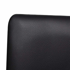 vidaXL Cantilever Chairs 2 pcs Black Faux Leather