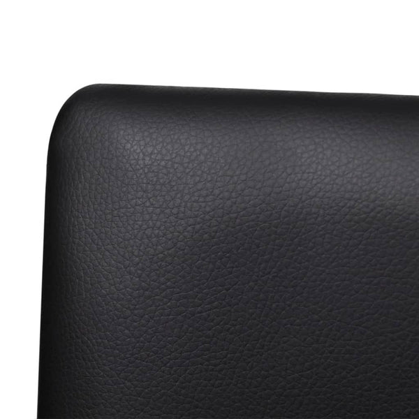 Freischwinger 4er Set Schwarz Kunstleder