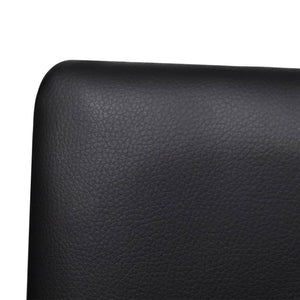 vidaXL Cantilever Chairs 4 pcs Black Faux Leather