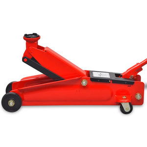 Hydraulischer Wagenheber mit niedriger Aufnahme 3 Tonnen rot