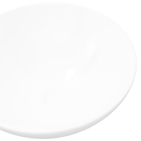 vidaXL Ceramic Wash Basin White Round