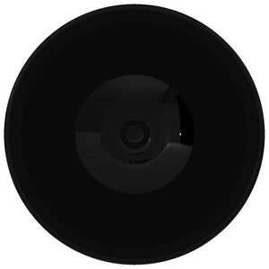Ceramic washbasin round black