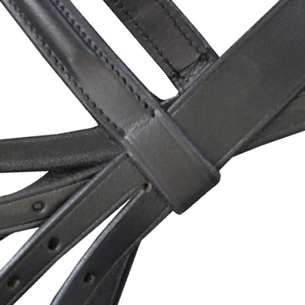 Leder Trense mit Zügeln & Gebiss Schwarz