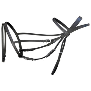 Leder Trense mit Zügeln und Gebiss Schwarz