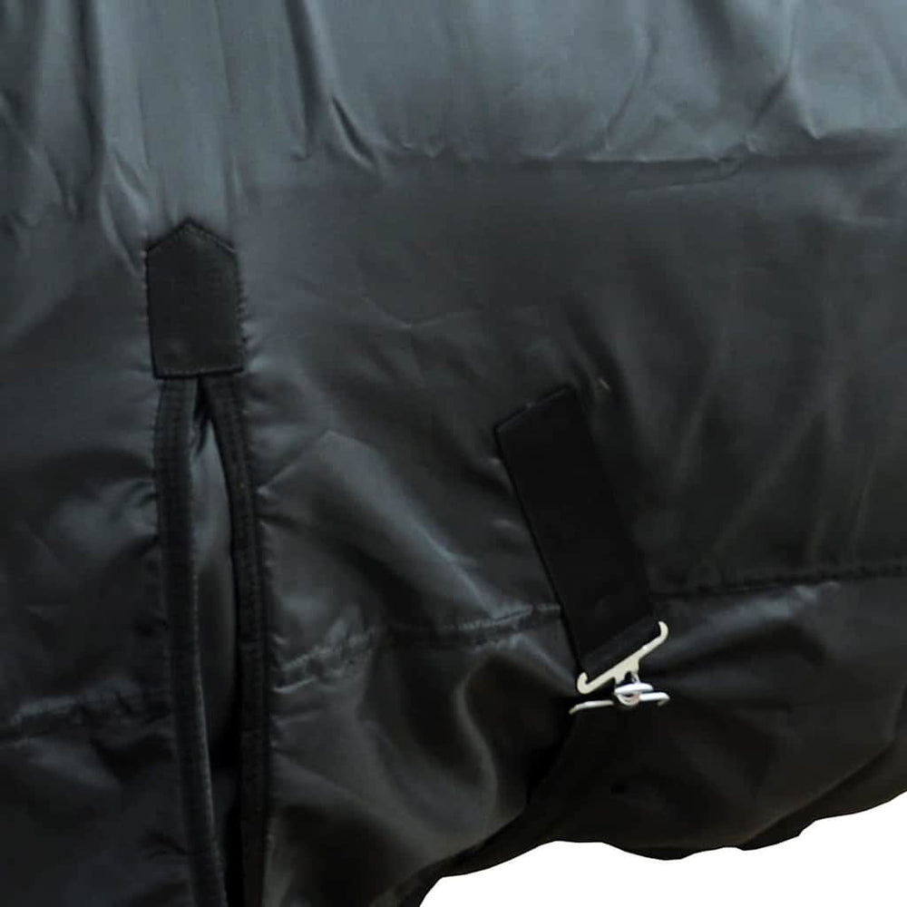 vidaXL Fleece Horse Blanket Double Layered 135 cm Black