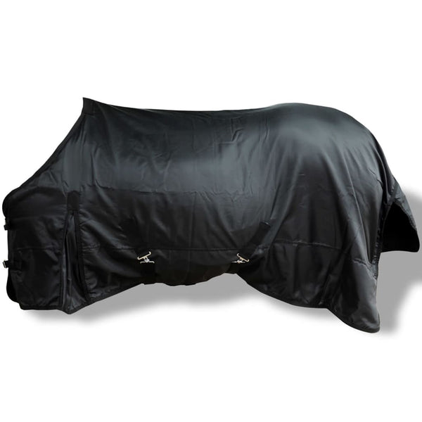 Fleece Pferdedecke Doppellagig 145 cm Schwarz