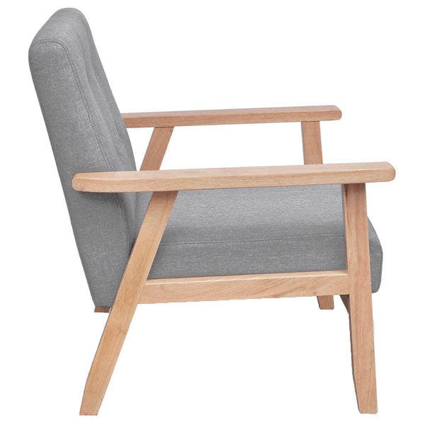 vidaXL Fauteuil Gris Clair Tissu