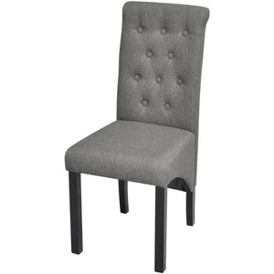 vidaXL Chaises de salle à manger 2 pcs Tissu Gris clair