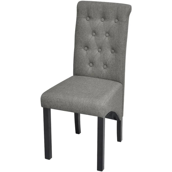 vidaXL Chaises de salle à manger 2 pcs Tissu Gris clair