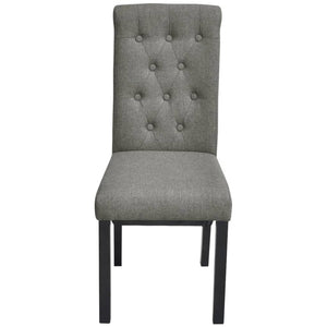 vidaXL Chaises de salle à manger 2 pcs Tissu Gris clair