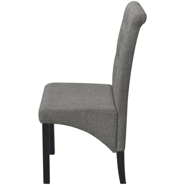vidaXL Chaises de salle à manger 2 pcs Tissu Gris clair