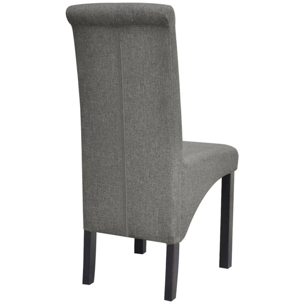 vidaXL Chaises de salle à manger 2 pcs Tissu Gris clair