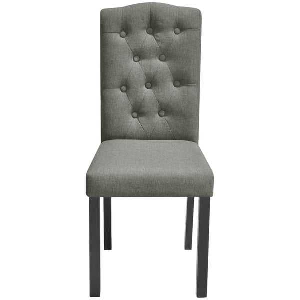 vidaXL Chaises de salle à manger 2 pcs Tissu gris