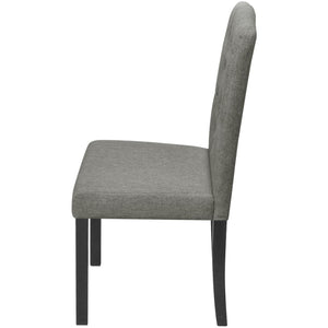 vidaXL Chaises de salle à manger 2 pcs Tissu gris