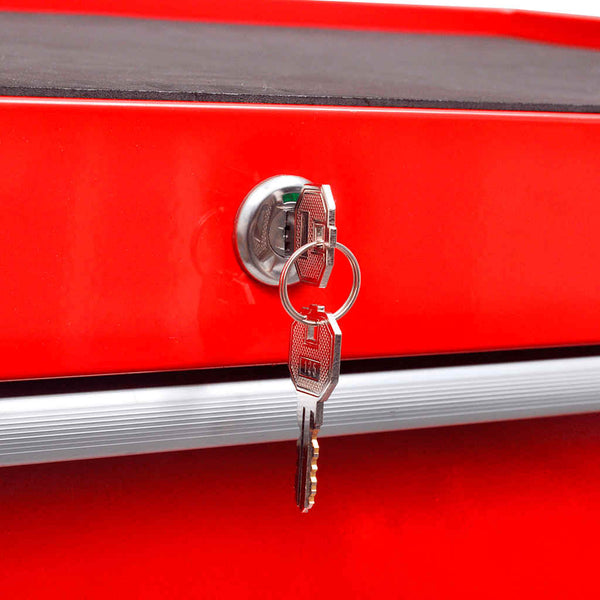 Roter Werkstattwagen 7 Schubladen