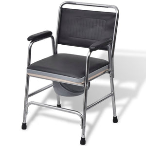 vidaXL Chaise percée acier noir